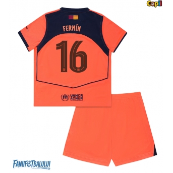Barcelona Fermin Lopez #16 Echipament de Fotbal Replică 2025-26 Copii Treilea (+ Șorturi)
